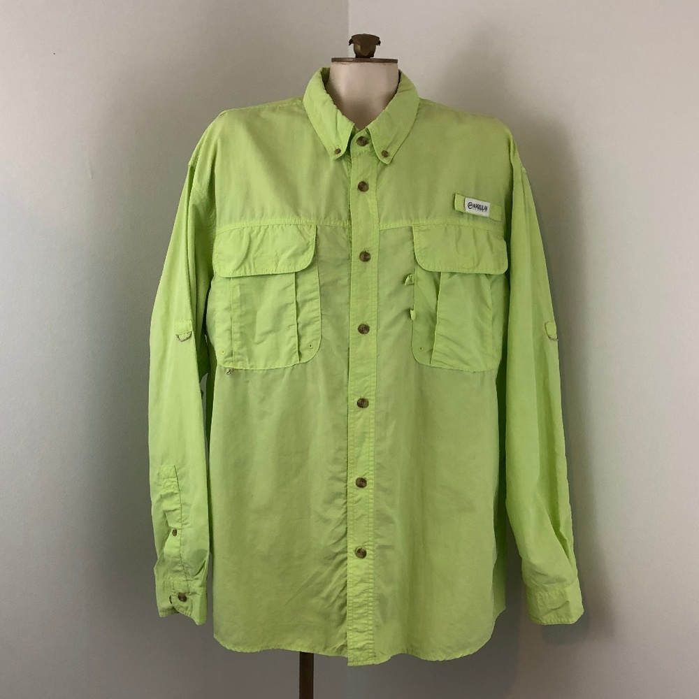 Magellan Outdoor Fish Gear Green Long Sleeve Shirt